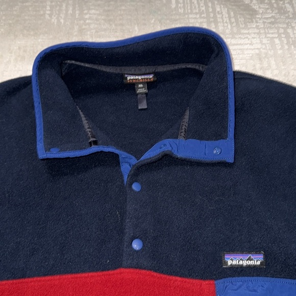 Men’s red and blue Patagonia synchilla size 2XL like new - Picture 2 of 3